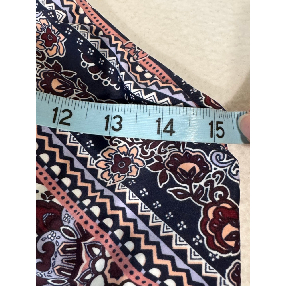 Women's Unbranded Purple Navy Floral print Halter Swim tankini top M - Picture 7 of 7